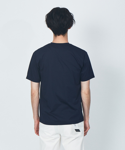 ABAHOUSE GRAY（アバハウスグレイ）の「【展開店舗限定】シルケット天竺 ヘンリーネック 半袖Tシャツ（Tシャツ/カットソー・メンズ・ホワイト/ブラック/ダークグリーン/ネイビー/ブラウン/グレイッシュベージュ・46/48/50）」の9枚目の写真