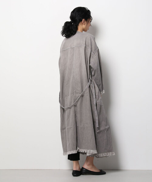 美品▲upperhights アッパーハイツ//スプリングコート▲リネンコート 麻100✨upper hights THE COAT リネンロングコート 36 - メルカリ