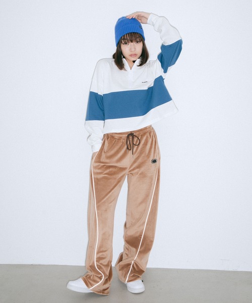 X-girl（エックスガール）の「VELOUR LOUNGE PANTS（その他パンツ・レディース・ブラック/ベージュ/ブルー・S/M）」の15枚目の写真