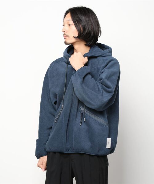 Name.(ネーム)の「Name. FLEECE HALF ZIP PARKA (NMCU-21AW-008)(パーカー・メンズ・ネイビー・1/0/2)」の2枚目の写真