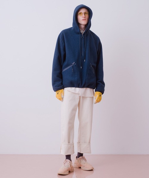 Name.(ネーム)の「Name. FLEECE HALF ZIP PARKA (NMCU-21AW-008)(パーカー・メンズ・ネイビー・1/0/2)」の6枚目の写真