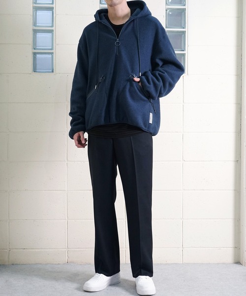 Name.(ネーム)の「Name. FLEECE HALF ZIP PARKA (NMCU-21AW-008)(パーカー・メンズ・ネイビー・1/0/2)」の4枚目の写真