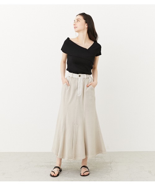 rienda（リエンダ）の「アシンメトリーニットトップス（ニット