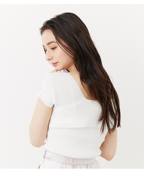 rienda（リエンダ）の「アシンメトリーニットトップス（ニット