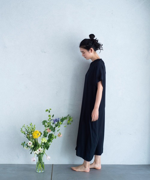 ONEME（ワンム）の「ONEME Back lace Dress（ワンピース・レディース・ネイビー/イエロー・FREE）」の3枚目の写真