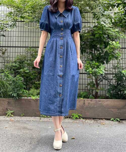 MAJESTIC LEGON（マジェスティックレゴン）の「ステッチコンシャスワンピ（ワンピース・レディース・ブラウン系その他2/ネイビー/ブラック・SMALL/MEDIUM）」の11枚目の写真