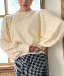 オフショル ニット オフショルダー」に該当するホワイト/白色系の 