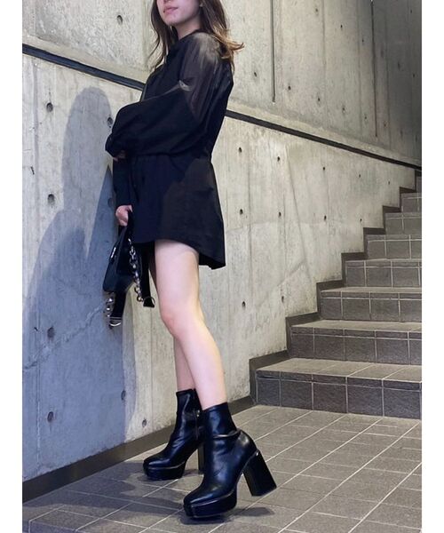 EVRIS(エヴリス)の「シアードッキングシャツ(シャツ/ブラウス・レディース・ホワイト/ブルー/ブラック・FREE)」の11枚目の写真