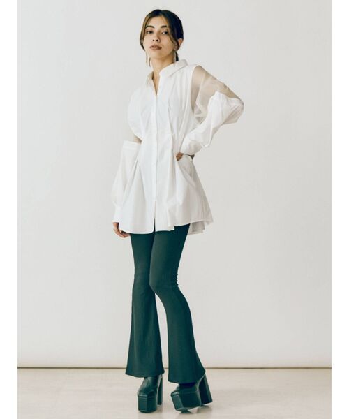 EVRIS(エヴリス)の「シアードッキングシャツ(シャツ/ブラウス・レディース・ホワイト/ブルー/ブラック・FREE)」の16枚目の写真