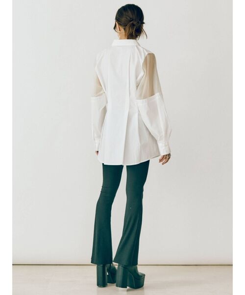 EVRIS(エヴリス)の「シアードッキングシャツ(シャツ/ブラウス・レディース・ホワイト/ブルー/ブラック・FREE)」の18枚目の写真