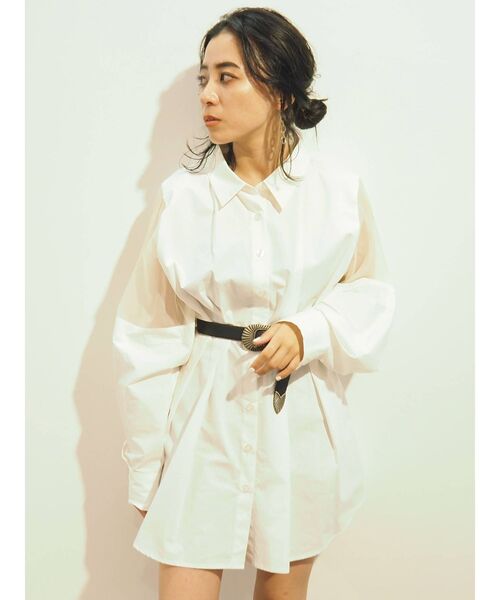 EVRIS(エヴリス)の「シアードッキングシャツ(シャツ/ブラウス・レディース・ホワイト/ブルー/ブラック・FREE)」の22枚目の写真