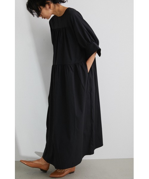 STYLEMIXER（スタイルミキサー）の「ｶﾌｽﾘｯﾄﾃｨｱｰﾄﾞﾜﾝﾋﾟｰｽ（ワンピース・レディース・ブラック/マスタード・SMALL/MEDIUM）」の11枚目の写真