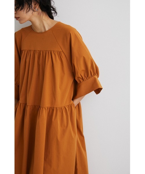 STYLEMIXER（スタイルミキサー）の「ｶﾌｽﾘｯﾄﾃｨｱｰﾄﾞﾜﾝﾋﾟｰｽ（ワンピース・レディース・ブラック/マスタード・SMALL/MEDIUM）」の18枚目の写真