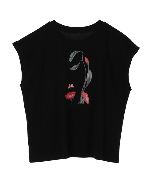 DURAS(デュラス)の「バックプリントフラワーTシャツ(Tシャツ/カットソー・レディース・ベージュ/ブラック/ホワイト・FREE)」の20枚目の写真