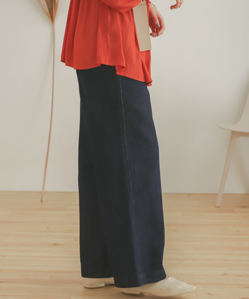 SENSE OF PLACE by URBAN RESEARCH(センスオブプレイスバイアーバンリサーチ)の「ベイカーストレートデニム(デニムパンツ・レディース・インディゴブルー/ワンウォッシュ・MEDIUM/SMALL)」の9枚目の写真