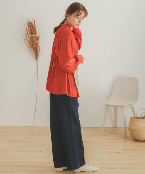 SENSE OF PLACE by URBAN RESEARCH(センスオブプレイスバイアーバンリサーチ)の「ベイカーストレートデニム(デニムパンツ・レディース・インディゴブルー/ワンウォッシュ・MEDIUM/SMALL)」の14枚目の写真