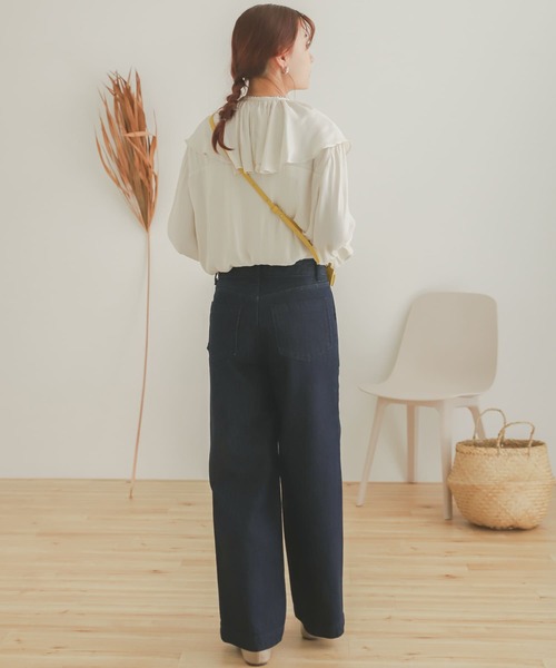 SENSE OF PLACE by URBAN RESEARCH(センスオブプレイスバイアーバンリサーチ)の「ベイカーストレートデニム(デニムパンツ・レディース・インディゴブルー/ワンウォッシュ・MEDIUM/SMALL)」の20枚目の写真