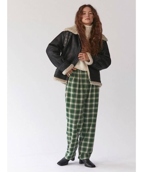 Ungrid（アングリッド）の「ハイウエストチェックパンツ（その他パンツ・レディース・ブラウン/グリーン・FREE）」の9枚目の写真