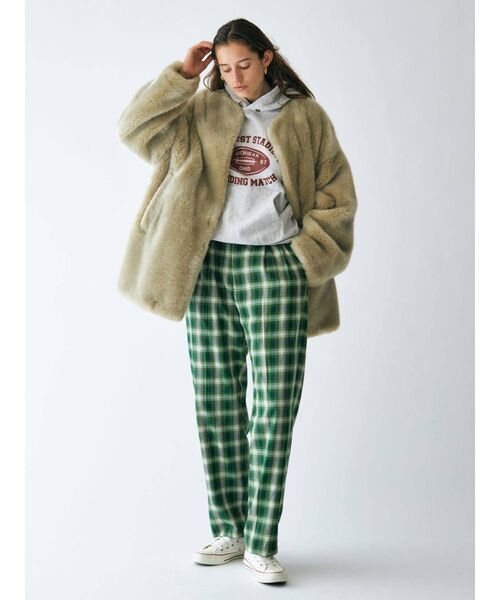 Ungrid（アングリッド）の「ハイウエストチェックパンツ（その他パンツ・レディース・ブラウン/グリーン・FREE）」の11枚目の写真