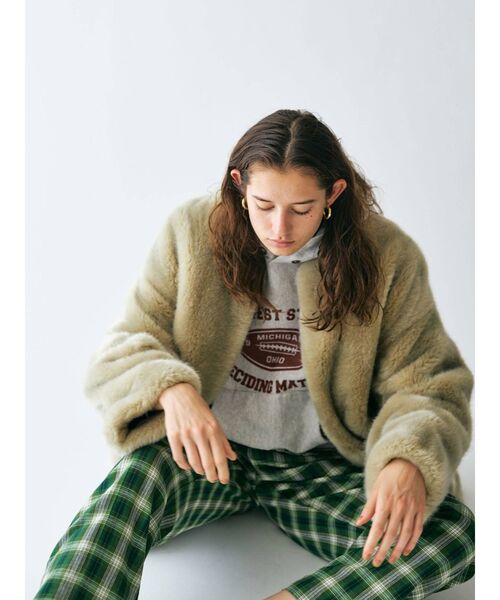 Ungrid（アングリッド）の「ハイウエストチェックパンツ（その他パンツ・レディース・ブラウン/グリーン・FREE）」の12枚目の写真