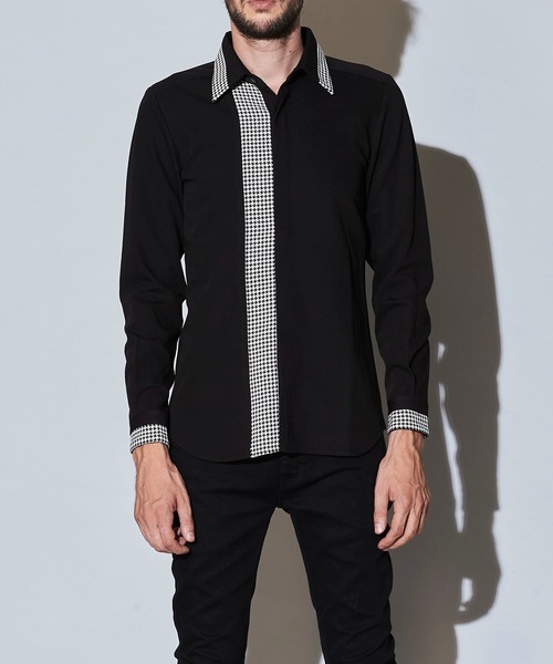 NO ID.（ノーアイディ）の「フライフロント切替レギュラーカラーSH（シャツ/ブラウス・メンズ・ホワイト/ブラック/ベージュ/ネイビー・1/2）」の9枚目の写真