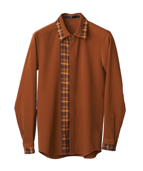 NO ID.（ノーアイディ）の「フライフロント切替レギュラーカラーSH（シャツ/ブラウス・メンズ・ホワイト/ブラック/ベージュ/ネイビー・1/2）」の17枚目の写真