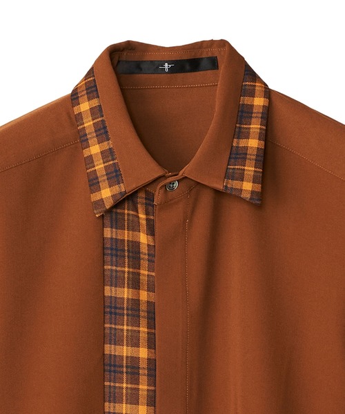 NO ID.（ノーアイディ）の「フライフロント切替レギュラーカラーSH（シャツ/ブラウス・メンズ・ホワイト/ブラック/ベージュ/ネイビー・1/2）」の21枚目の写真