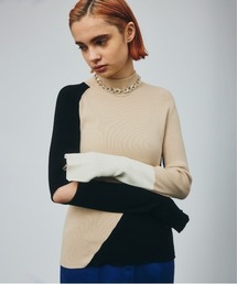 UNITED TOKYO | スラントバイカラーニット(ニット/セーター)