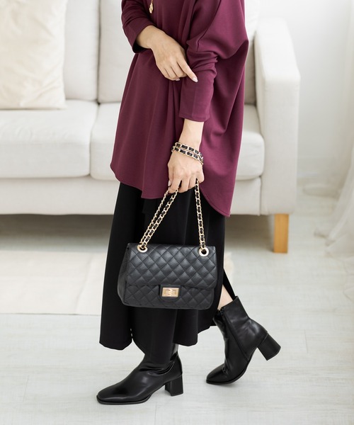 ZAKKA-BOX（ザッカボックス）の「スクエアトゥヒールショートブーツ（ブーツ・レディース・ブラック/ベージュ/ブラウン/アイボリー・23㎝/24㎝/25㎝/23.5㎝/24.5㎝）」の9枚目の写真