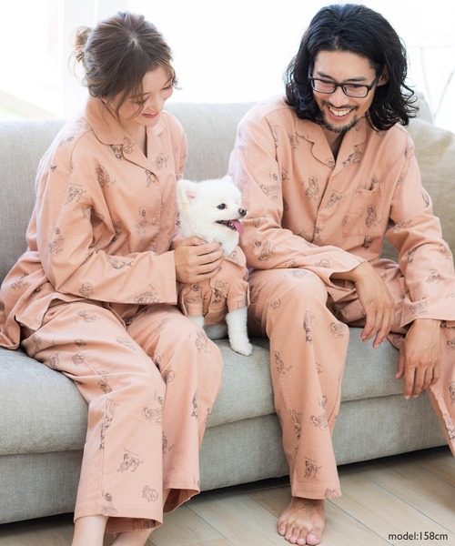 fran de lingerie（フランデランジェリー）の「cotton flannelパジャマシャツ・上下セットパジャマ（ルームウェア/パジャマ・レディース・シルバーグレー/ブラウン/ダークグレー/ピンク・M-L）」の11枚目の写真