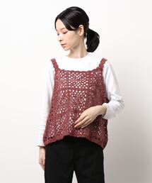 Samansa Mos2 | 35thかぎ針モチーフベスト(ベスト)