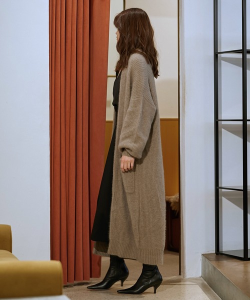 Whim Gazette（ウィムガゼット）の「片畦ロングカーディガン（カーディガン/ボレロ・レディース・ライトグレー/ベージュ・38/36）」の15枚目の写真