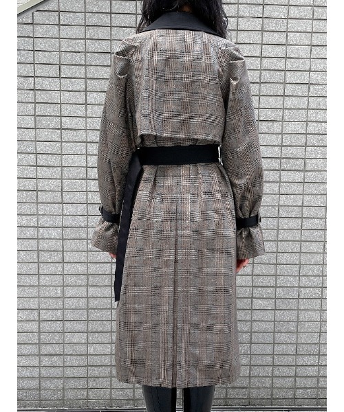 ENVYM（アンビー）の「タックスリーブトレンチＣＴ（トレンチコート・レディース・グレー/チェック・FREE）」の13枚目の写真