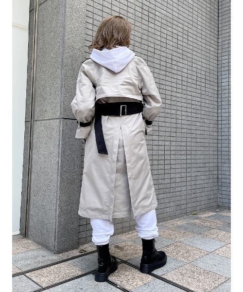 ENVYM（アンビー）の「タックスリーブトレンチＣＴ（トレンチコート・レディース・グレー/チェック・FREE）」の5枚目の写真