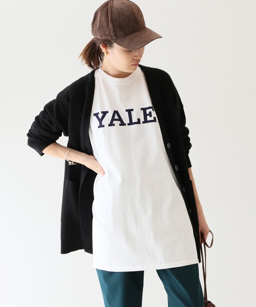 SLOBE IENA(スローブイエナ)の「YALE ロングスリーブTEE【洗濯機使用可能】◆(Tシャツ/カットソー・レディース・ホワイト/グレー・FREE)」の4枚目の写真