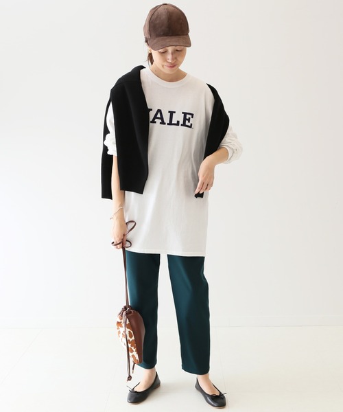 SLOBE IENA(スローブイエナ)の「YALE ロングスリーブTEE【洗濯機使用可能】◆(Tシャツ/カットソー・レディース・ホワイト/グレー・FREE)」の13枚目の写真
