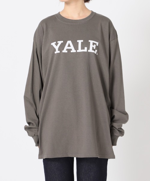 SLOBE IENA(スローブイエナ)の「YALE ロングスリーブTEE【洗濯機使用可能】◆(Tシャツ/カットソー・レディース・ホワイト/グレー・FREE)」の11枚目の写真