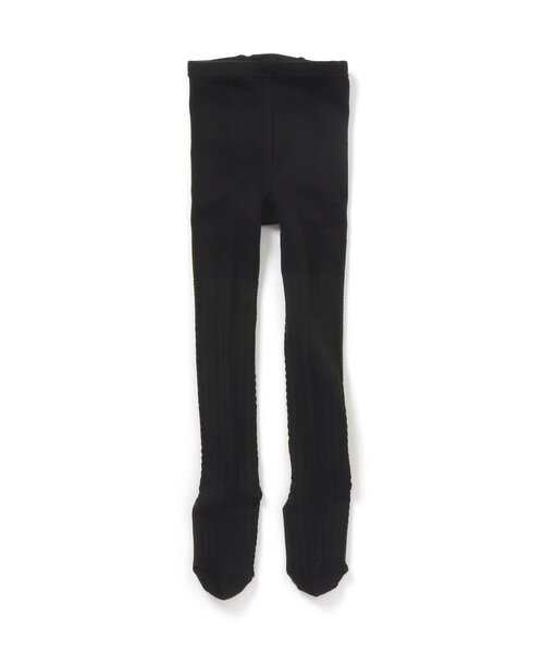 Seraph（セラフ）の「チビリボン丸編みケーブルタイツ（タイツ/ストッキング・キッズ・ブラック/ブラウン/グレー・90/100/110/120/140）」の2枚目の写真