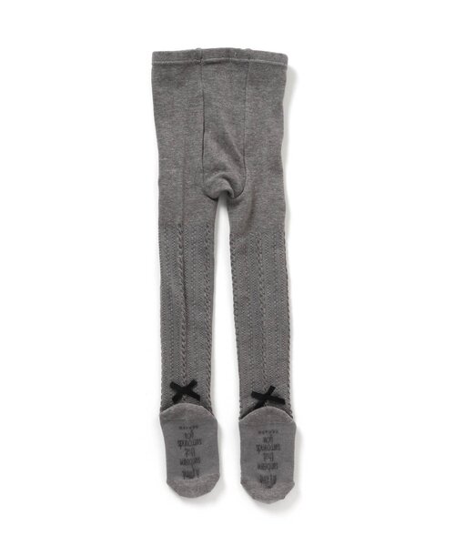 Seraph（セラフ）の「チビリボン丸編みケーブルタイツ（タイツ/ストッキング・キッズ・ブラック/ブラウン/グレー・90/100/110/120/140）」の6枚目の写真