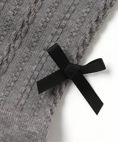Seraph（セラフ）の「チビリボン丸編みケーブルタイツ（タイツ/ストッキング・キッズ・ブラック/ブラウン/グレー・90/100/110/120/140）」の8枚目の写真
