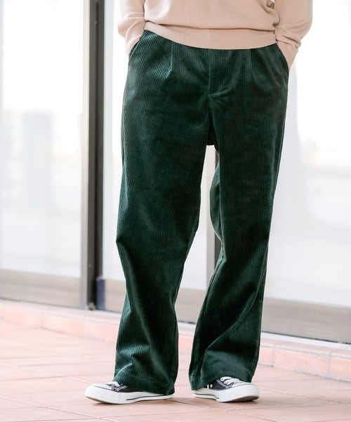 Beno（ビーノ）の「ワイドピッチ コットン コーデュロイ タックワイド
