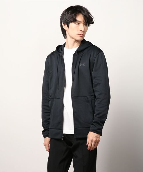 UNDER ARMOUR(アンダーアーマー)の「UAアーマーフリース フルジップフーディー(トレーニング/メンズ)(スウェット・メンズ・ブラック/ライトグレー/ネイビー・L/XXL/XL/3XL/S/M)」の2枚目の写真