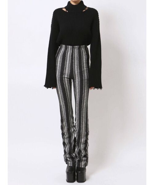 EMODA（エモダ）の「ギャザーフィットフレアパンツ（その他パンツ・レディース・グレー/ブラック/その他・FREE）」の10枚目の写真