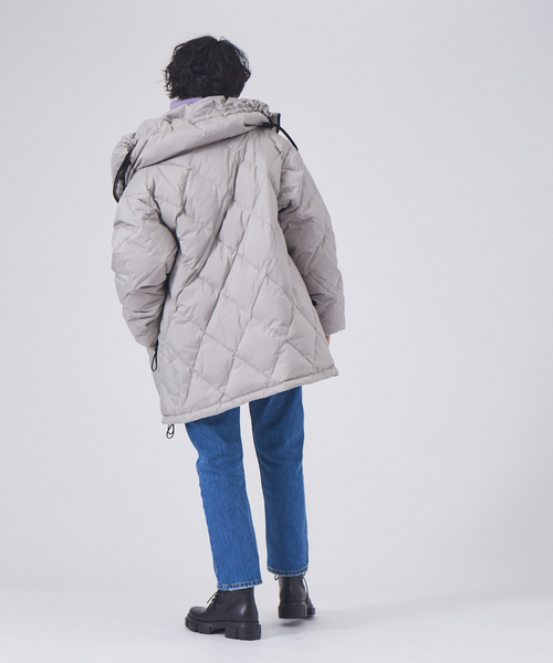 Rouge vif(ルージュヴィフ)の「タフタダウン(ダウンジャケット/コート・レディース・グレー/ブラック・38/36)」の20枚目の写真