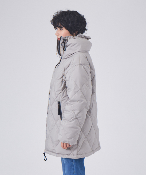 Rouge vif(ルージュヴィフ)の「タフタダウン(ダウンジャケット/コート・レディース・グレー/ブラック・38/36)」の6枚目の写真