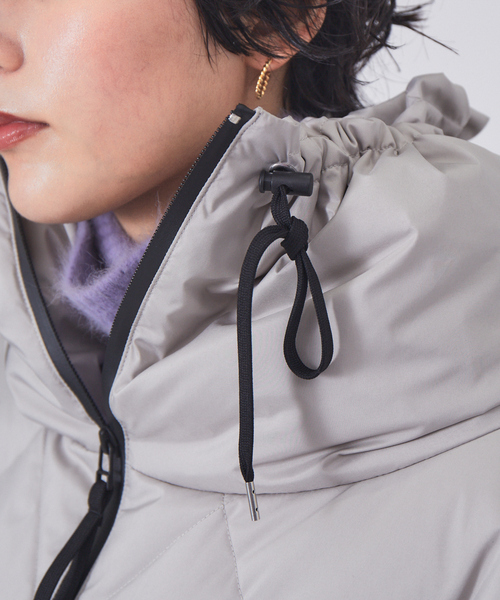 Rouge vif(ルージュヴィフ)の「タフタダウン(ダウンジャケット/コート・レディース・グレー/ブラック・38/36)」の11枚目の写真