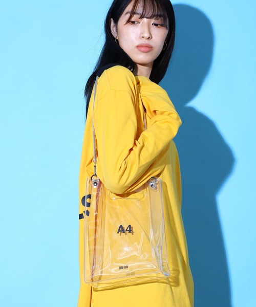 NaNa-NaNa（ナナナナ）の「nana-nana/ナナナナ A4 PVC ハンドバッグ クリアバッグ（ハンドバッグ・レディース・ブラウン/クリア・ONE SIZE）」の12枚目の写真