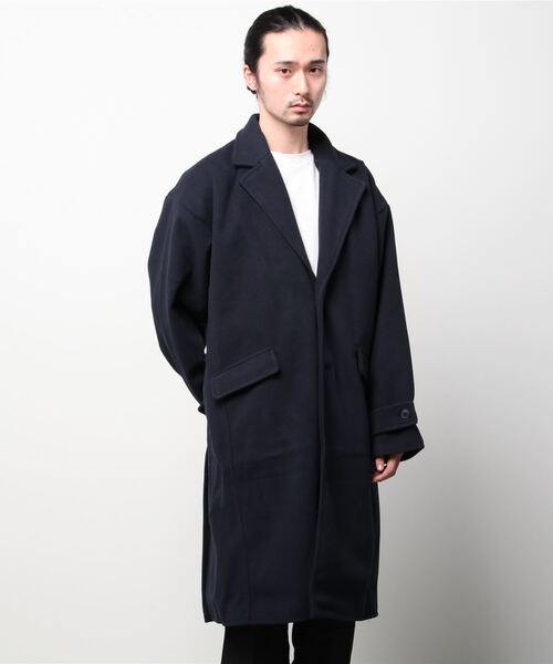 ARCADE（アーケード）の「テックメルトンサイドスリットチェスターコート（チェスターコート・メンズ・ダークネイビー/キャメル/キナリ/ブラック/その他・M/XL/L）」の11枚目の写真