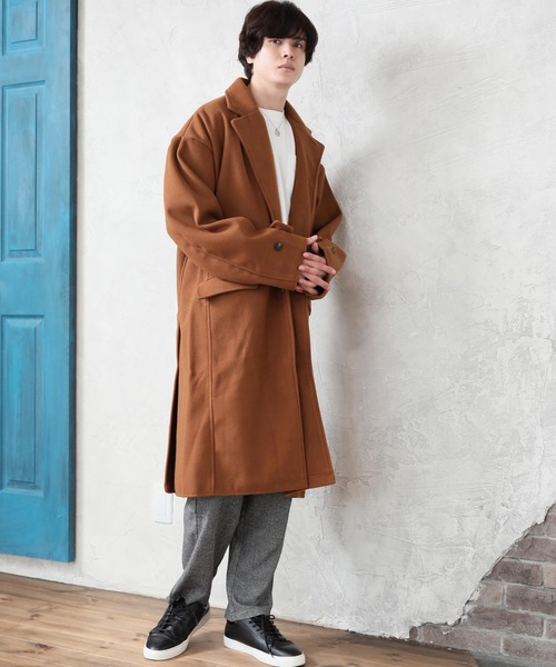 ARCADE（アーケード）の「テックメルトンサイドスリットチェスターコート（チェスターコート・メンズ・ダークネイビー/キャメル/キナリ/ブラック/その他・M/XL/L）」の13枚目の写真