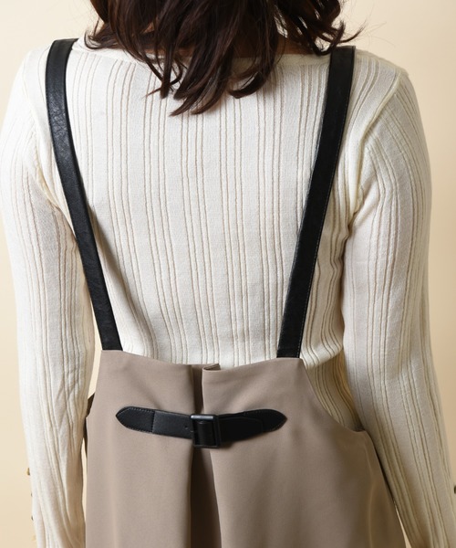 INTERPLANET（インタープラネット）の「【ＷＥＢ限定】レザー配色ジャンパースカート（ジャンパースカート・レディース・ブラック/モカ・FREE）」の22枚目の写真